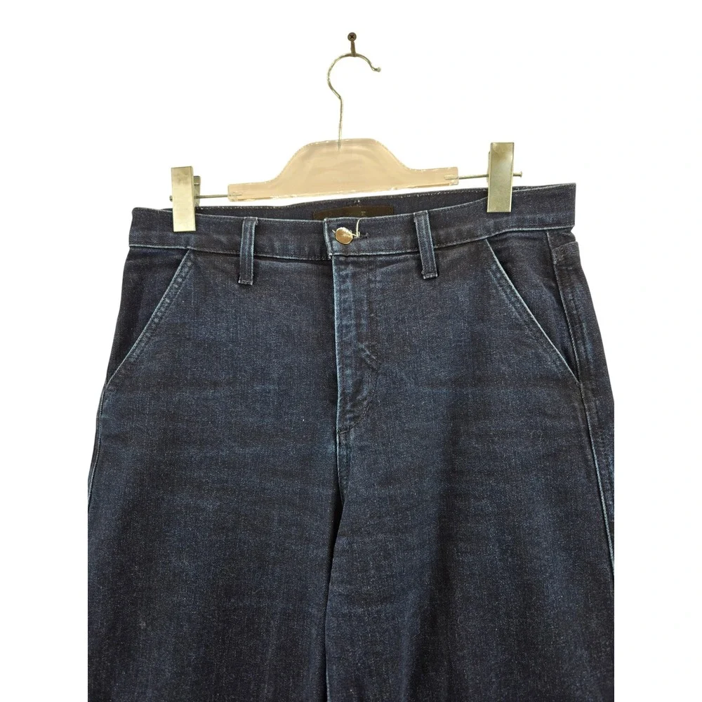 Joe's Jeans The Trixie Dont Worry Wide Leg Crop Cuff Indigo Blue Denim Jeans 29 - Picture 3 of 12